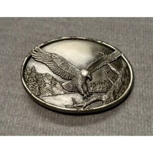 Vintage‎ Siskiyou 1983 Silver Eagle Western Belt Buckle Rodeo Southwestern